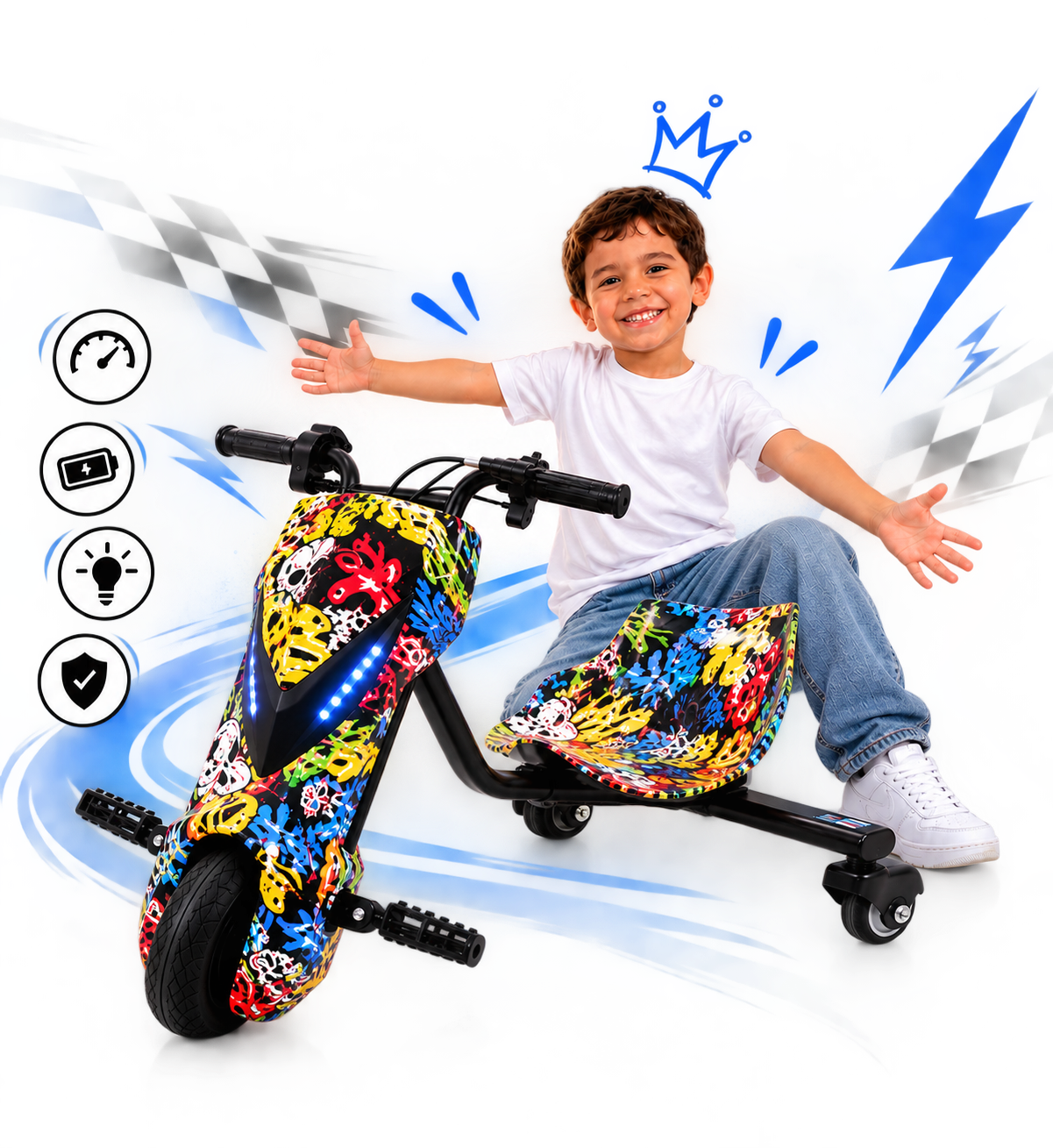 Criança se divertindo com a Acelera Kids
